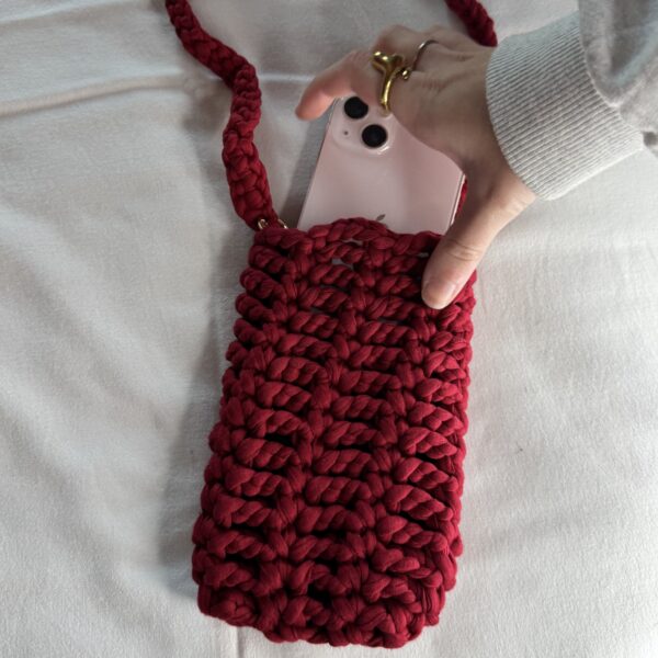 Porta cellulare bordeaux