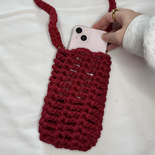 Porta cellulare bordeaux