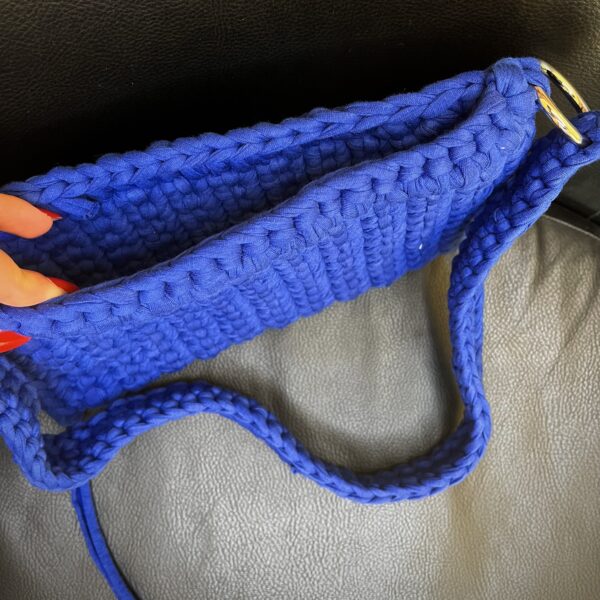 Borsa senza fondo blu reale